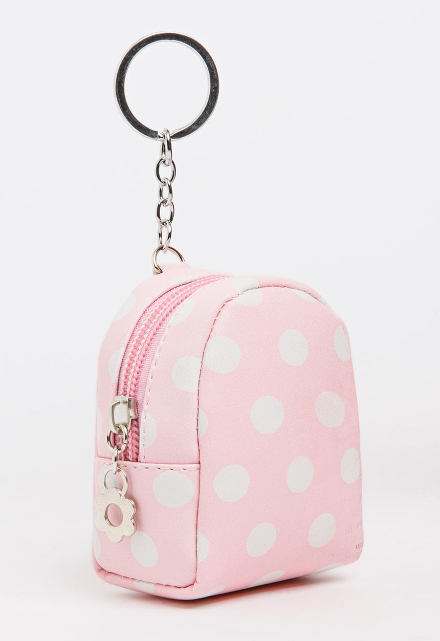 Pop Candy - Girls Spot Backpack Coin Purse Pale Pink