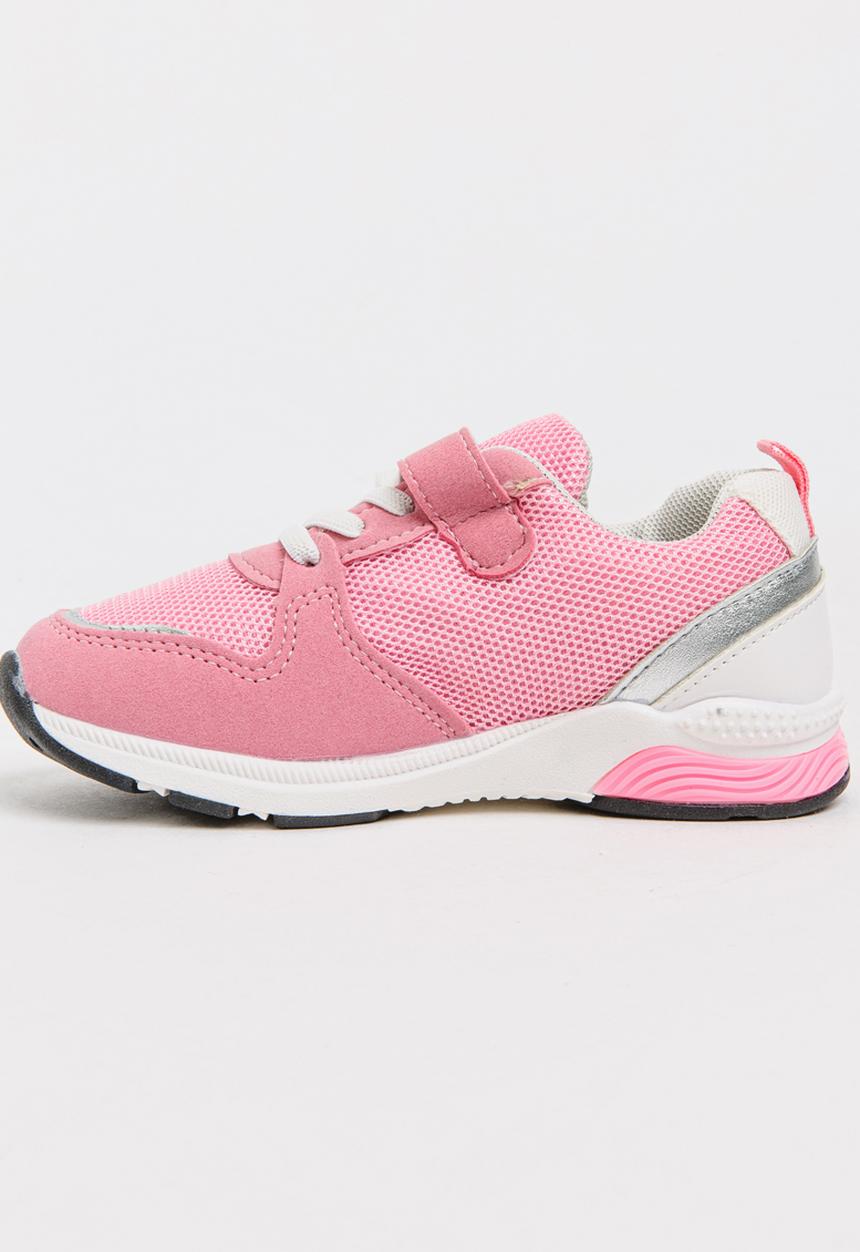 Pop Candy - Girls PU Suede Sneakers Mid Pink