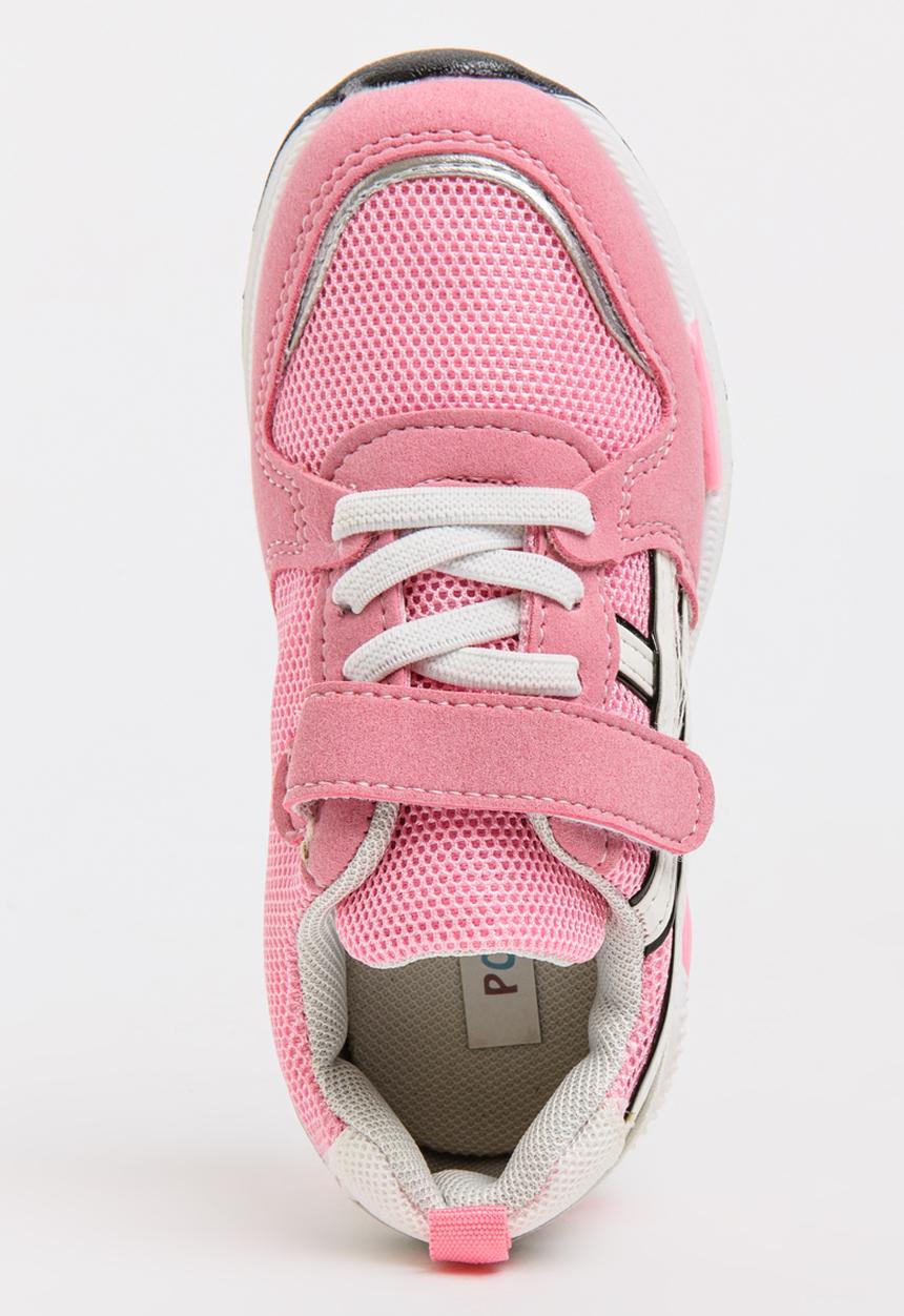 Pop Candy - Girls PU Suede Sneakers Mid Pink