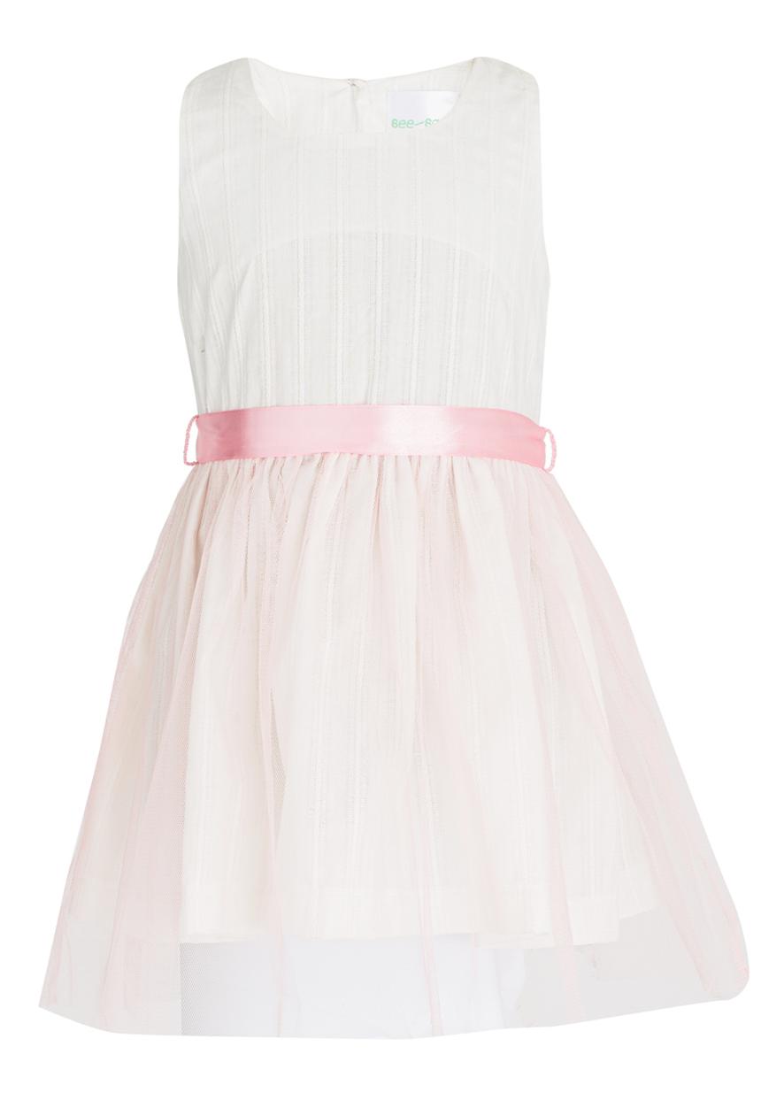 See-Saw - Mesh Overlay Dress Multi-colour