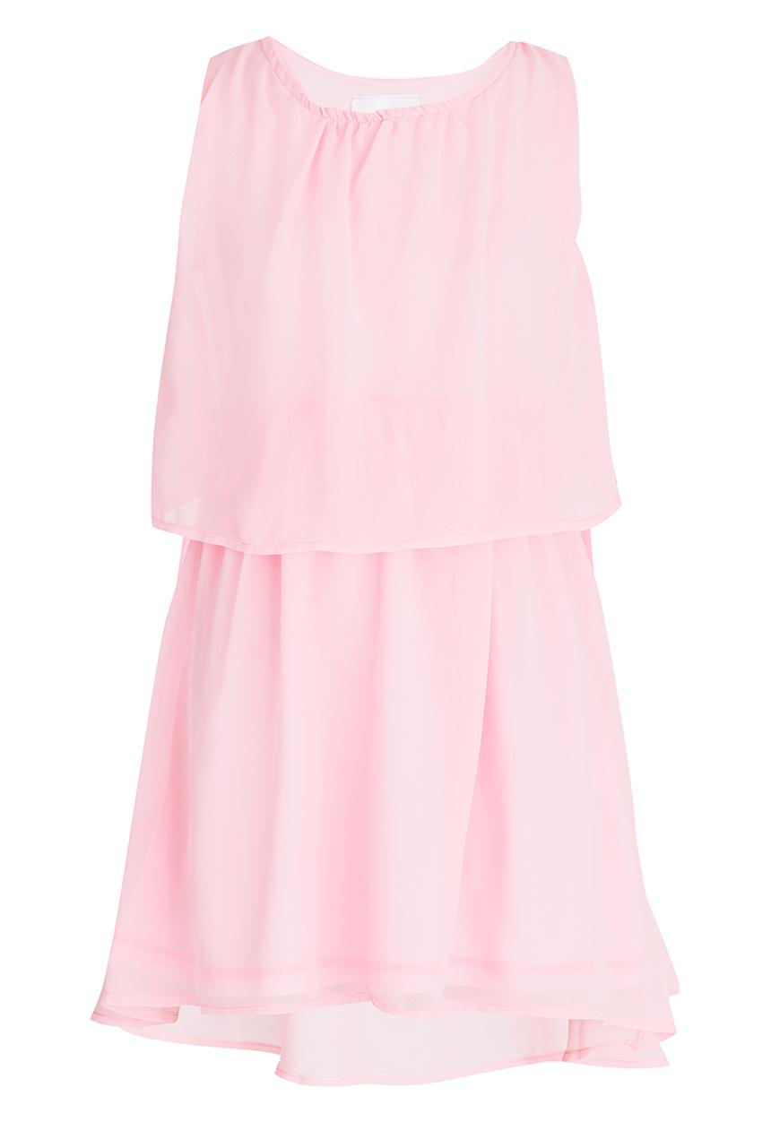 Rebel Republic - Chiffon Hi-Low Dress Pale Pink