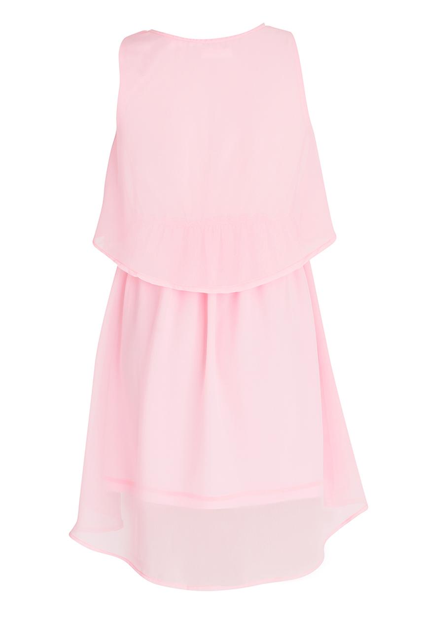 Rebel Republic - Chiffon Hi-Low Dress Pale Pink