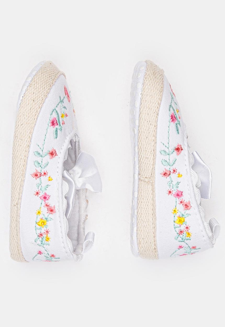 Pop Candy - Girls Embroidered Pump White