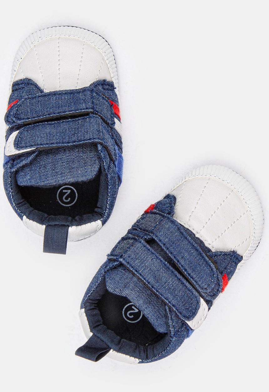 Pop Candy - Boys Velcro Strap Sneaker Blue