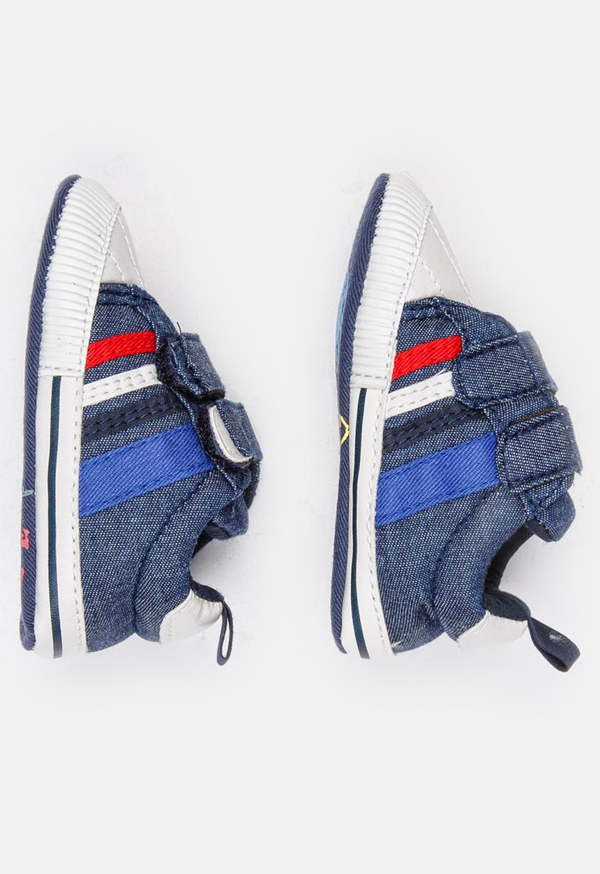 Pop Candy - Boys Velcro Strap Sneaker Blue