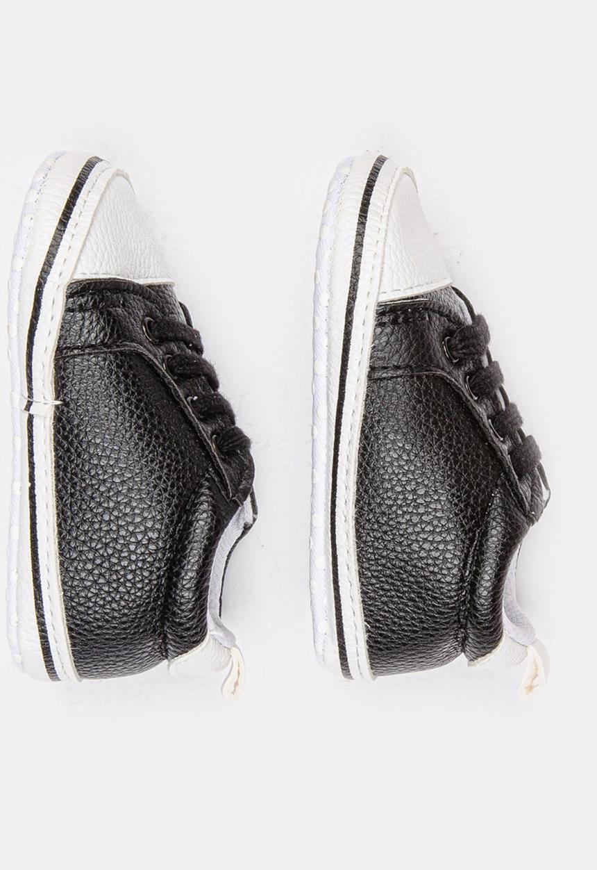 Pop Candy - Boys PU Hi Top Sneaker Black