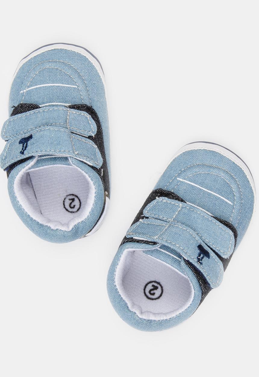 Pop Candy - Boys Velcro Strap Sneaker Blue