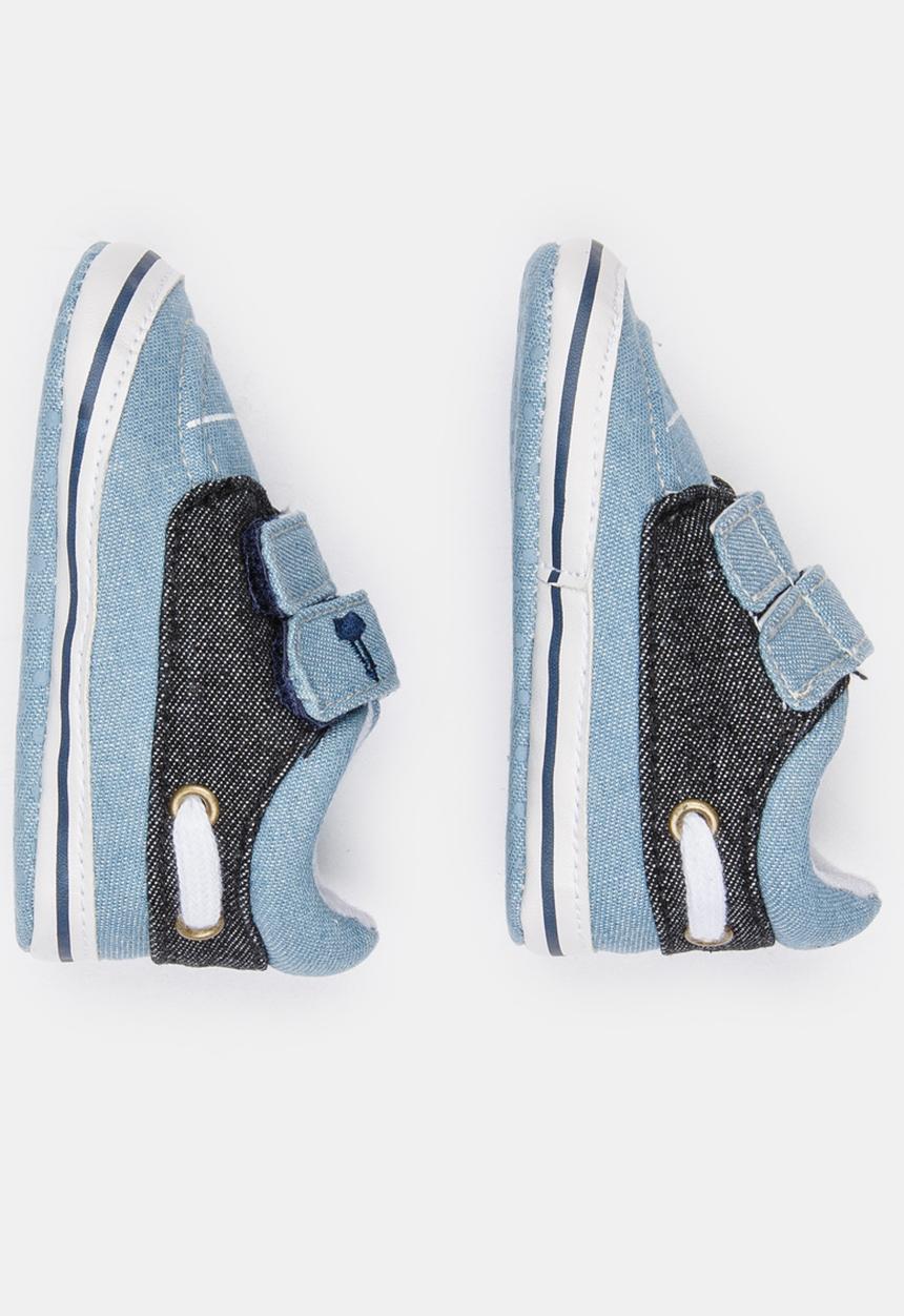 Pop Candy - Boys Velcro Strap Sneaker Blue