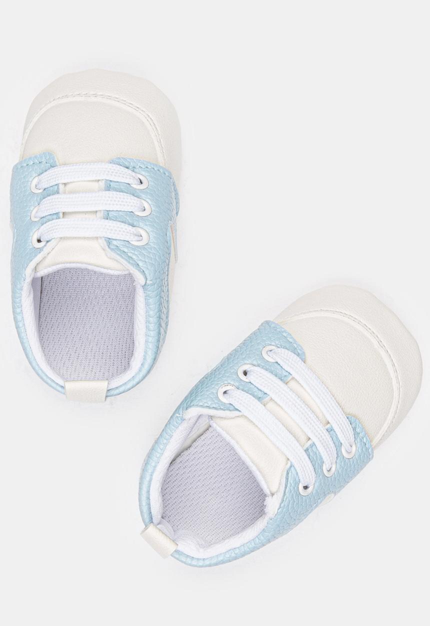 Pop Candy - Boys PU Sneaker Pale Blue