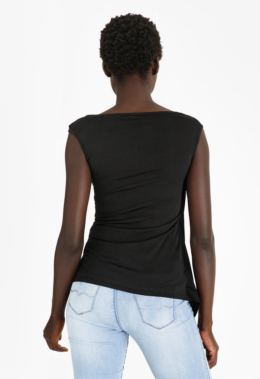 edit - Drape Wrap Over Top Black
