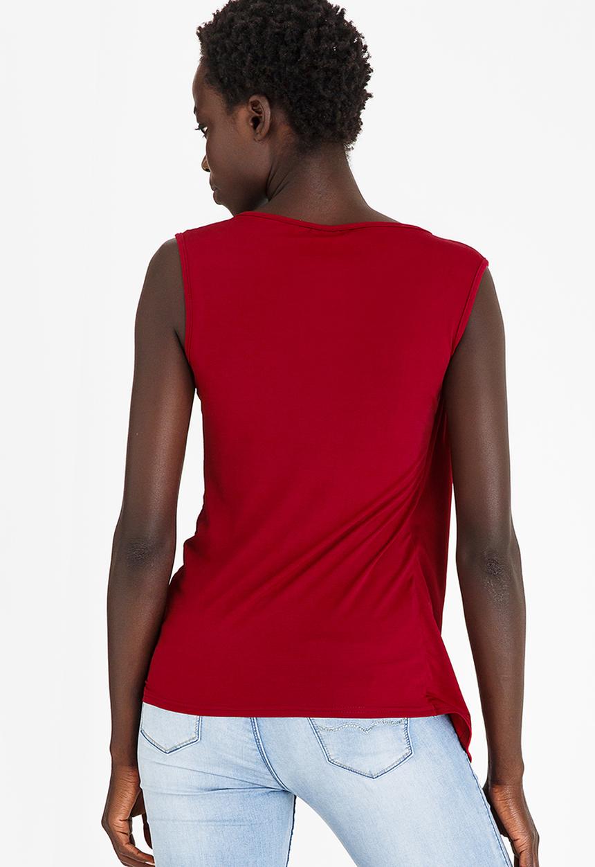 edit - Drape Wrap Over Top Dark Red