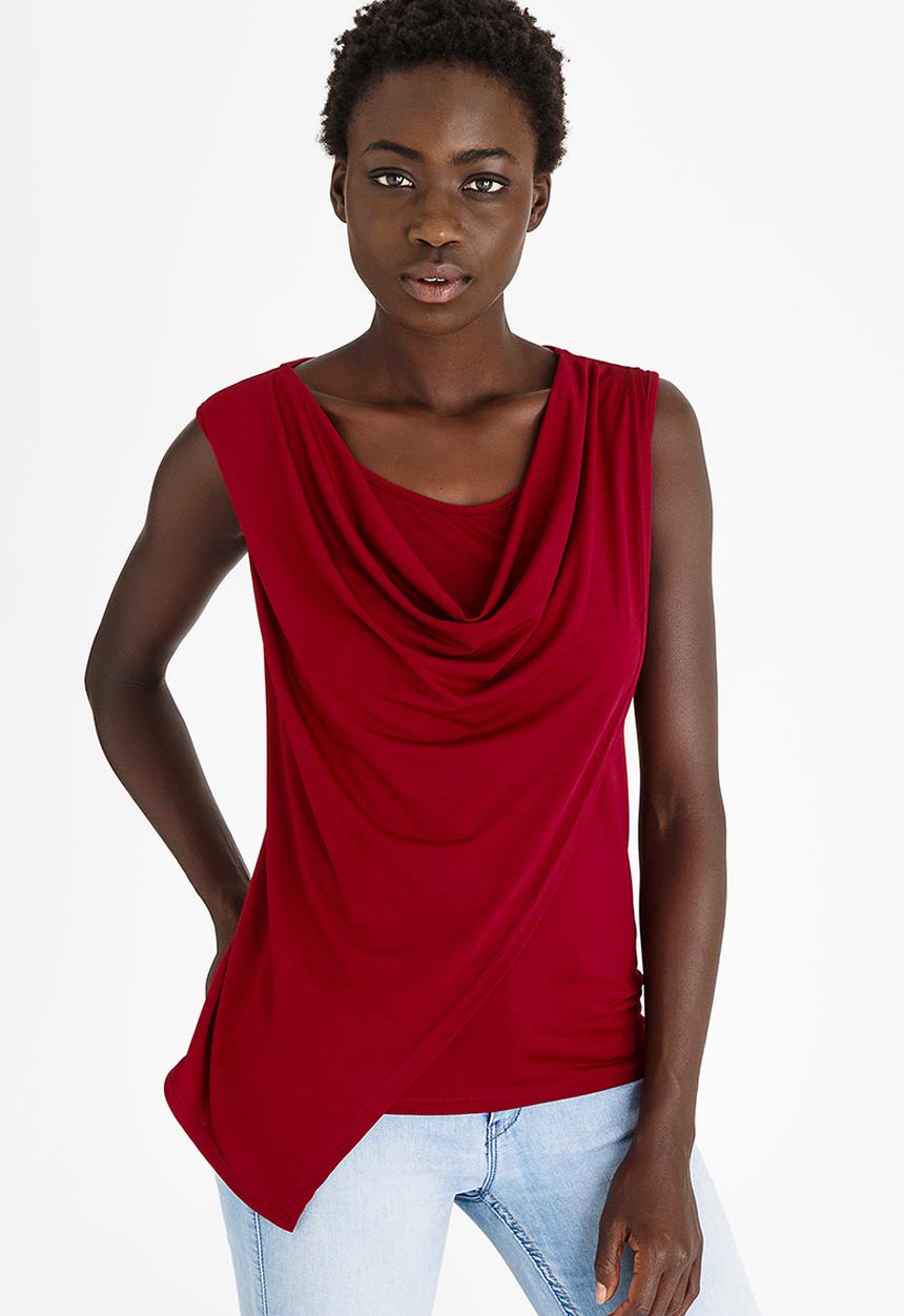 edit - Drape Wrap Over Top Dark Red