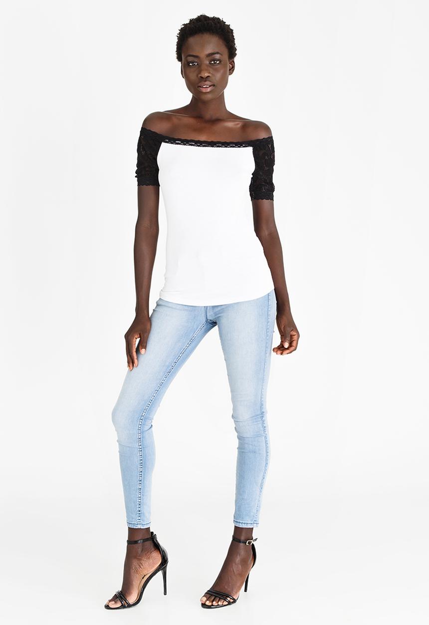 edit - Lace Detail T-shirt White