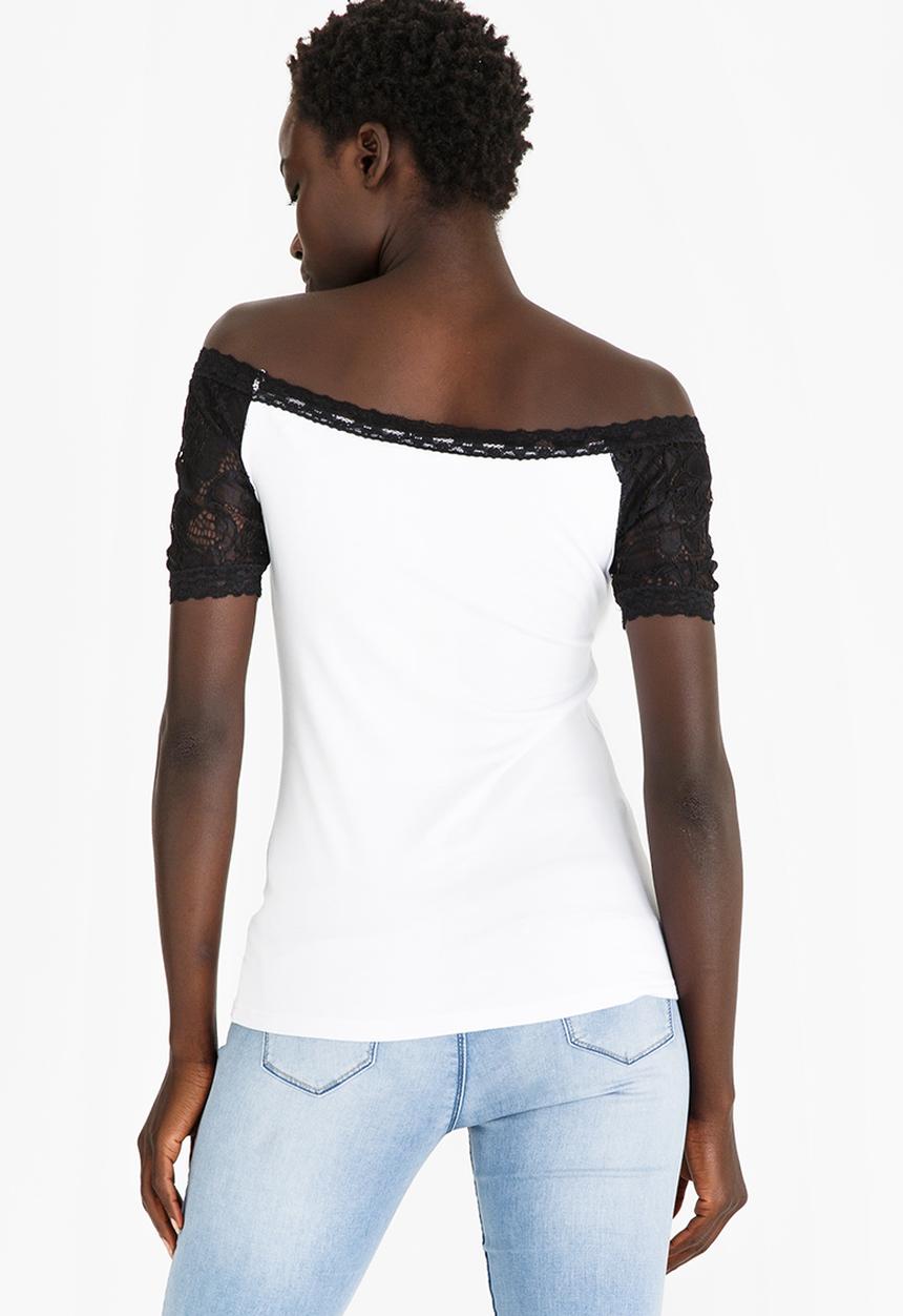 edit - Lace Detail T-shirt White