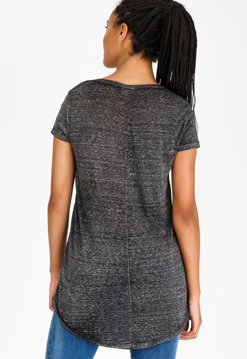 edit - V Neckline Tunic Grey