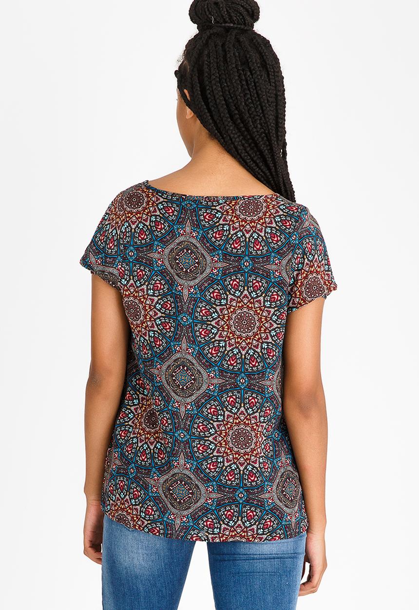 JEEP - Printed Peasant Blouse Multi-colour