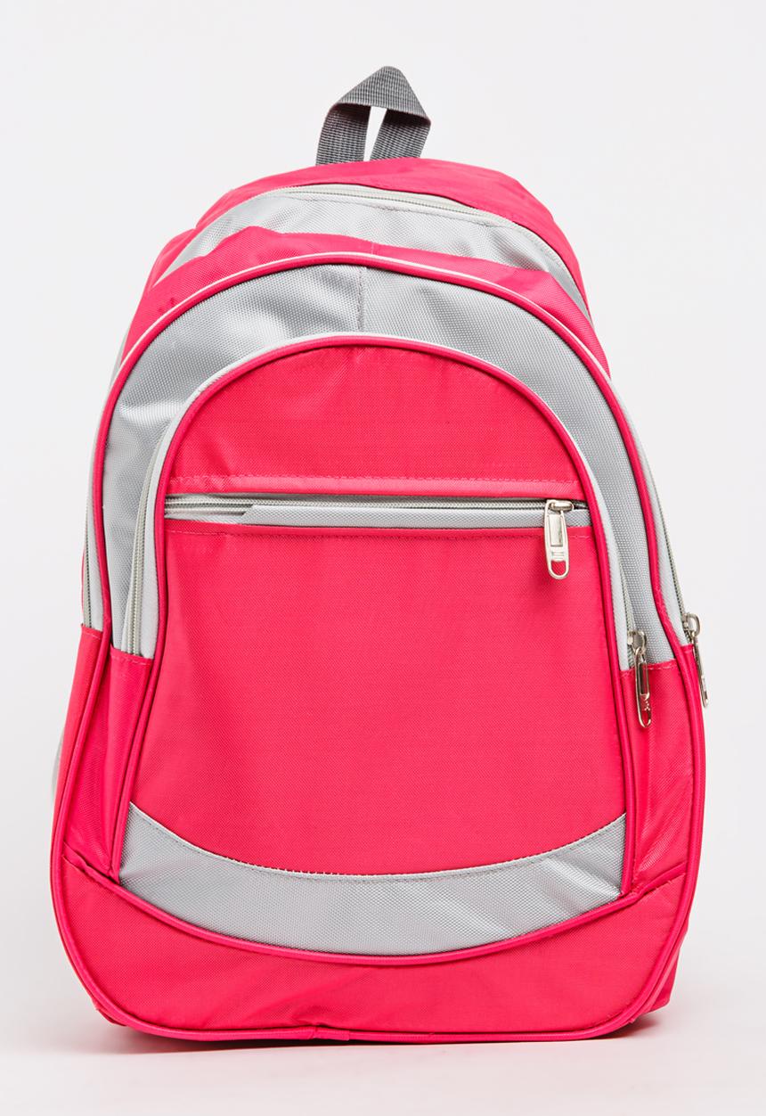 Pop Candy - Girls Colour Block Backpack Dark Pink
