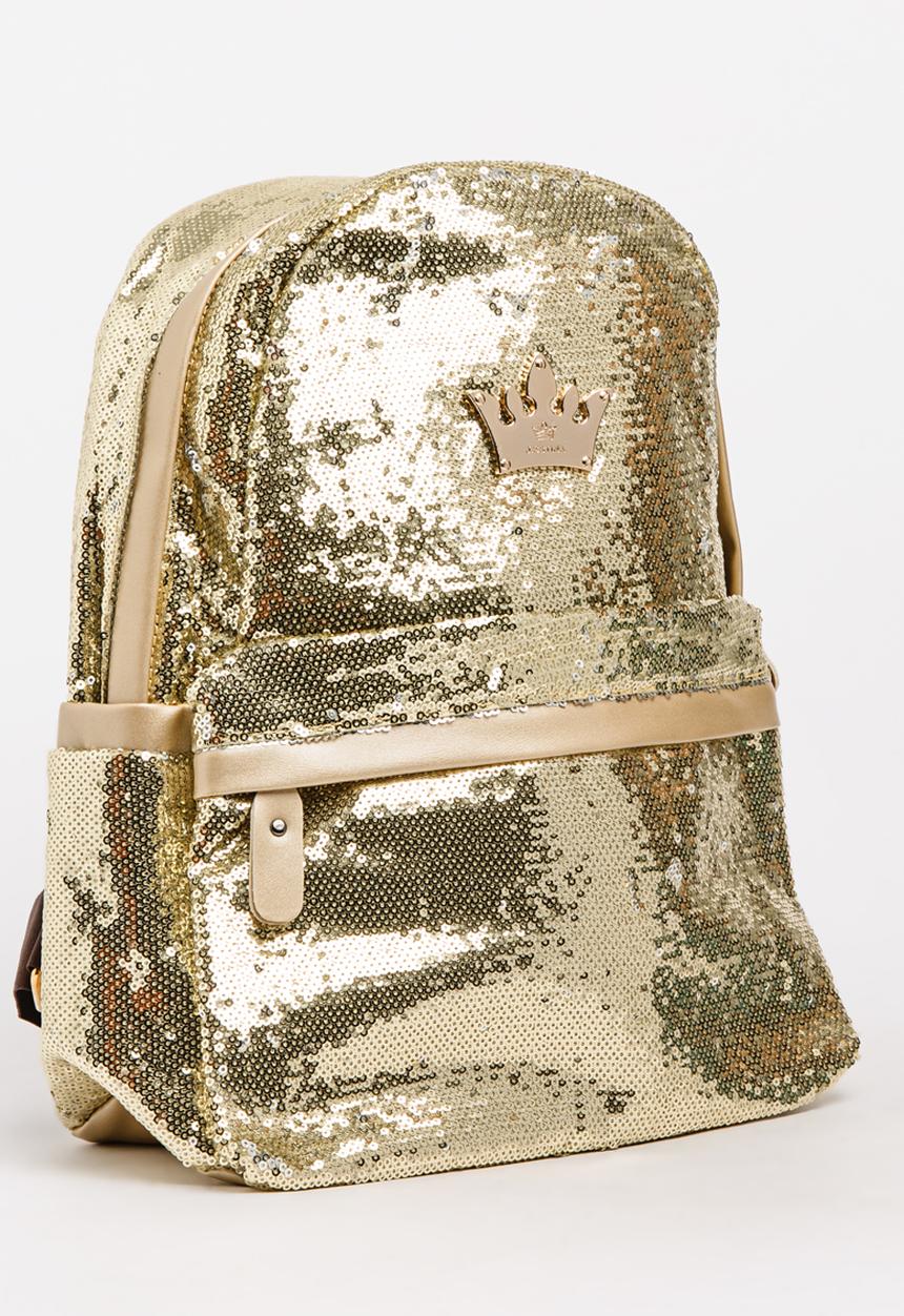 Pop Candy - Girls Sequins Backpack Gold