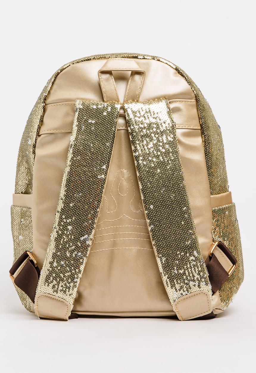 Pop Candy - Girls Sequins Backpack Gold
