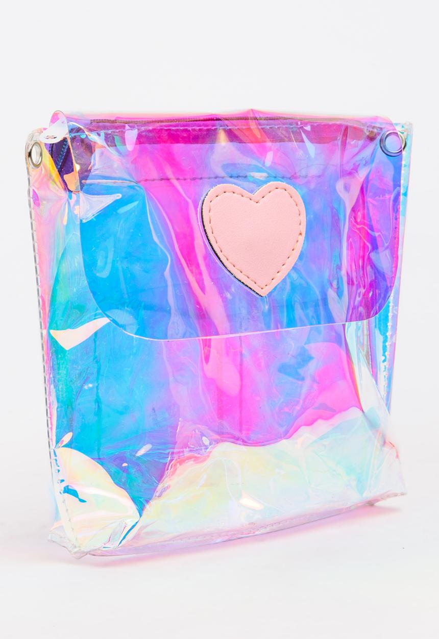 Pop Candy - Girls Iridescent Shoulder Bag Pale Pink