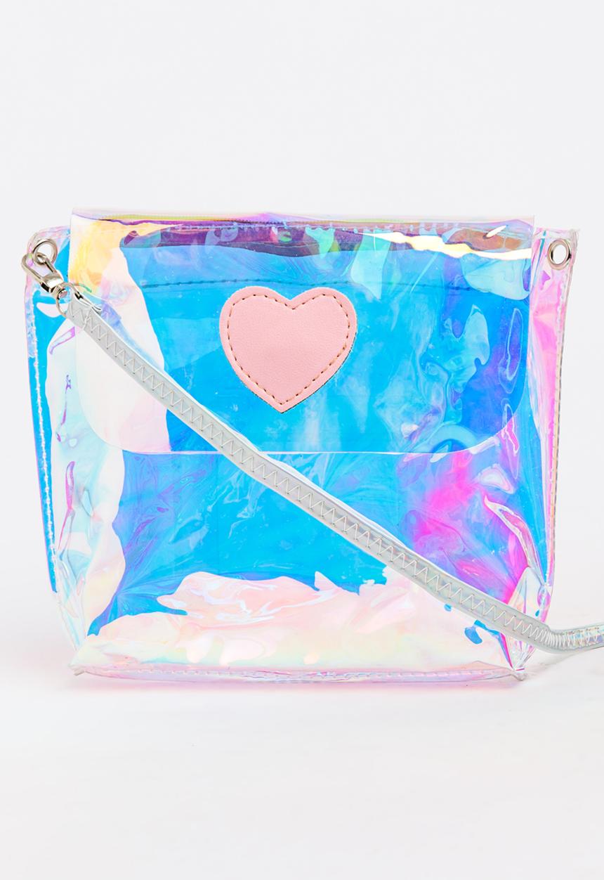 Pop Candy - Girls Iridescent Shoulder Bag Pale Pink