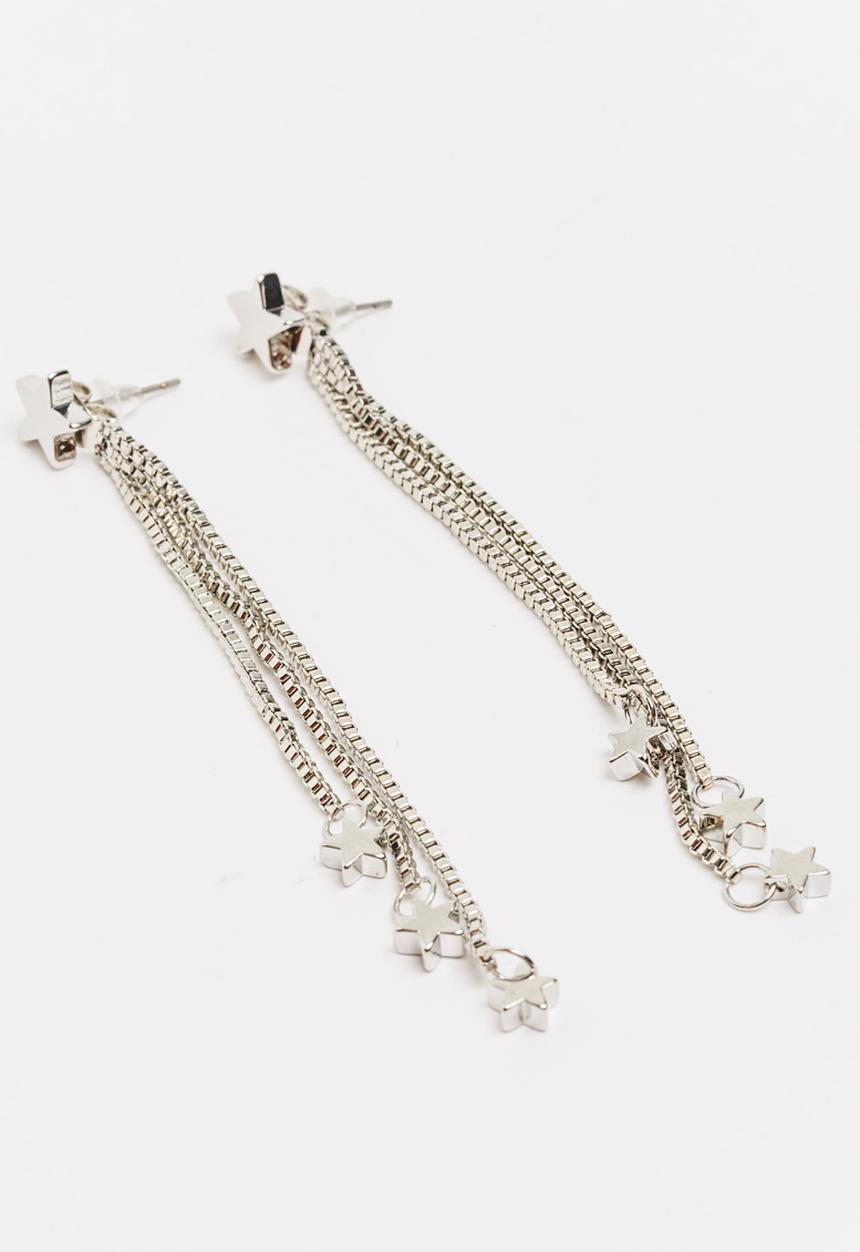 Pop Candy - Girls Star Earrings Silver