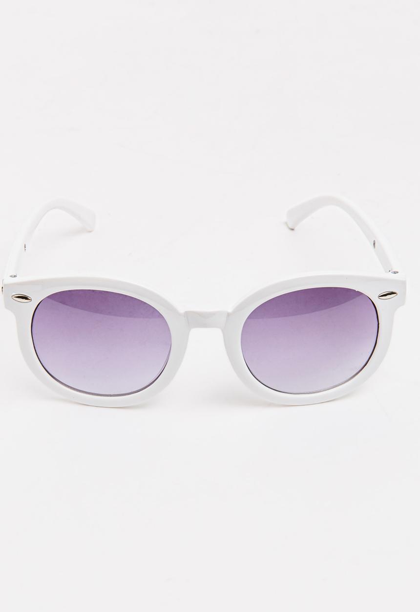 Pop Candy - Girls Round Sunglasses White