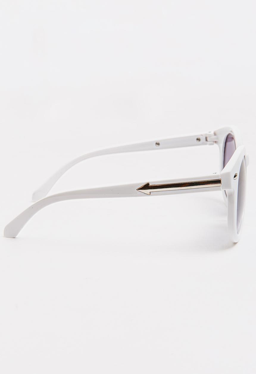 Pop Candy - Girls Round Sunglasses White