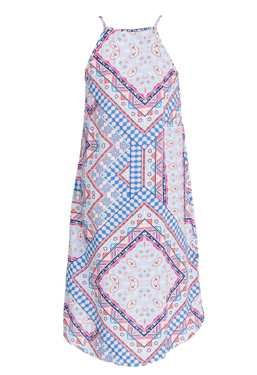 Rebel Republic - Hi-Low Woven Dress Multi-colour