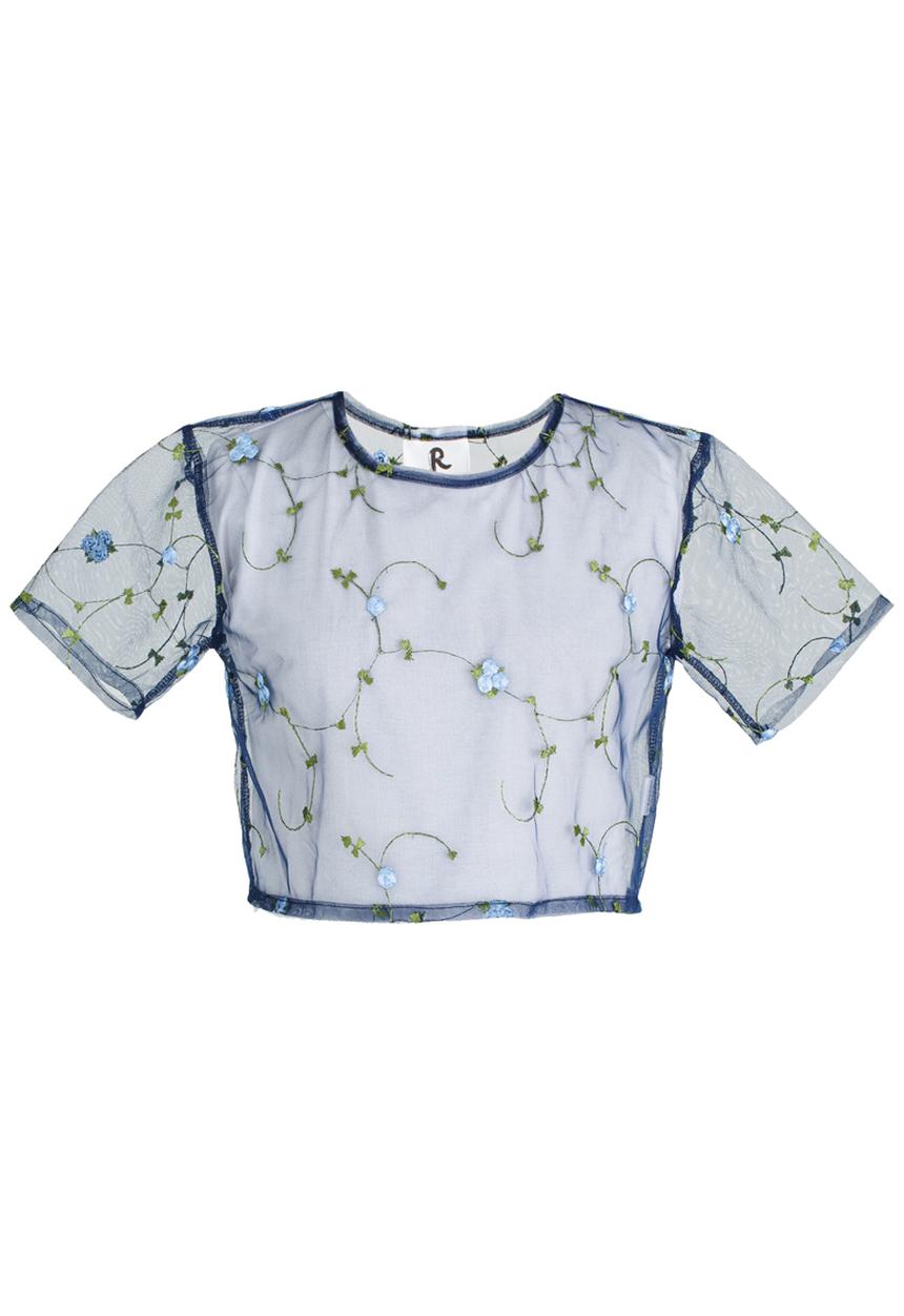 Rebel Republic - Boxy Mesh Top Navy