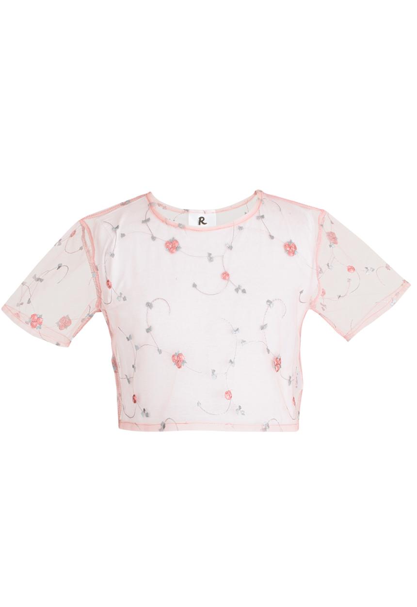 Rebel Republic - Boxy Mesh Top Mid Pink