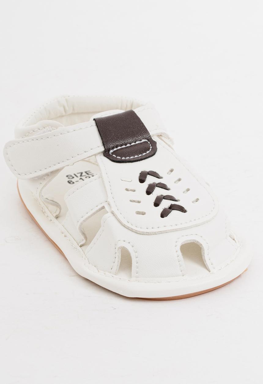 Pop Candy - Boys PU Sandals White