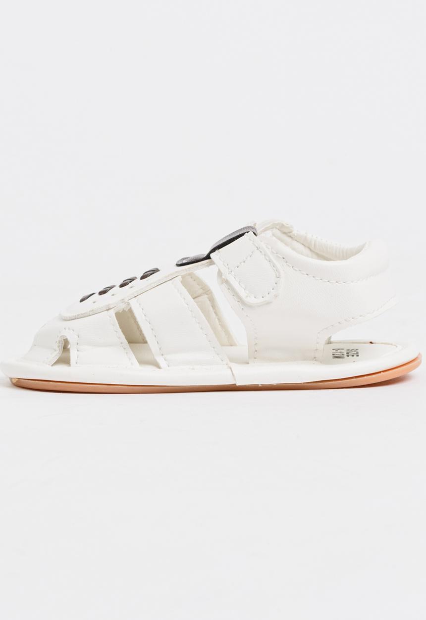 Pop Candy - Boys PU Sandals White