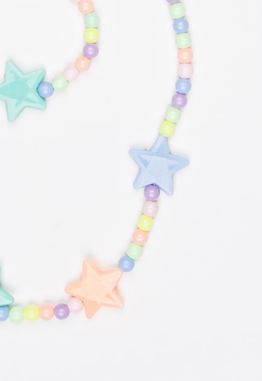 Pop Candy - Girls Star Necklace and Bracelet Set Multi-colour