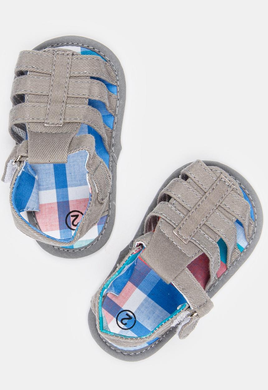 Pop Candy - Boys Canvas Sandals Grey