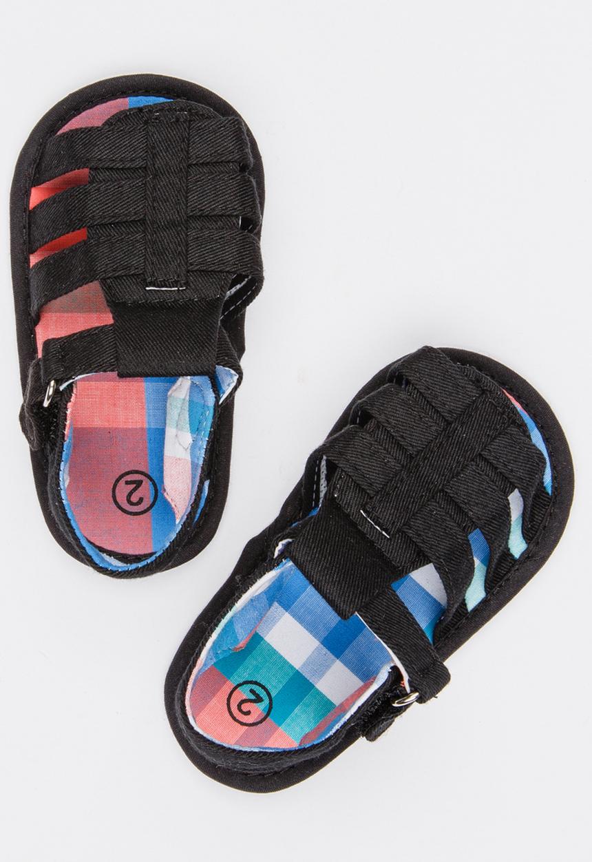 Pop Candy - Boys Canvas Sandals Black
