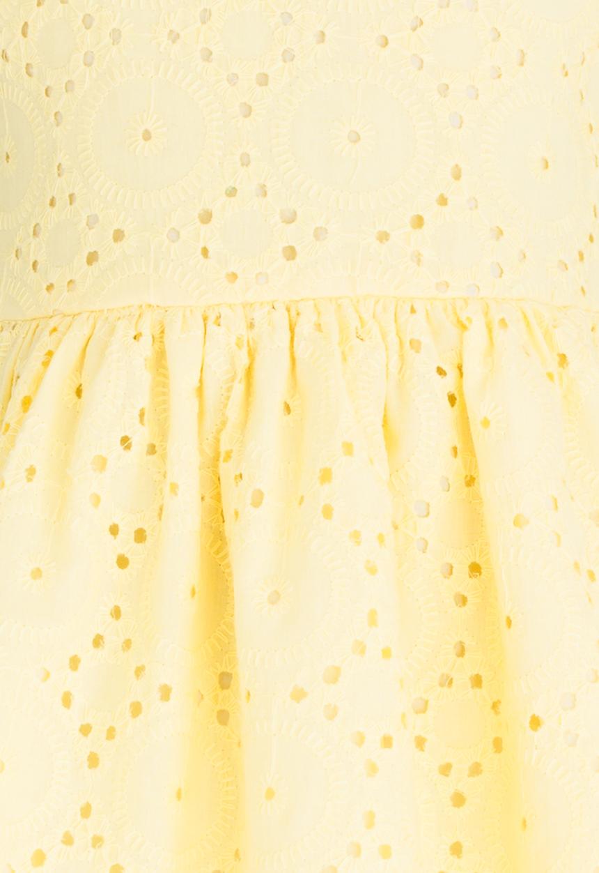 See-Saw - Anglaise Dress with Back Tie Yellow