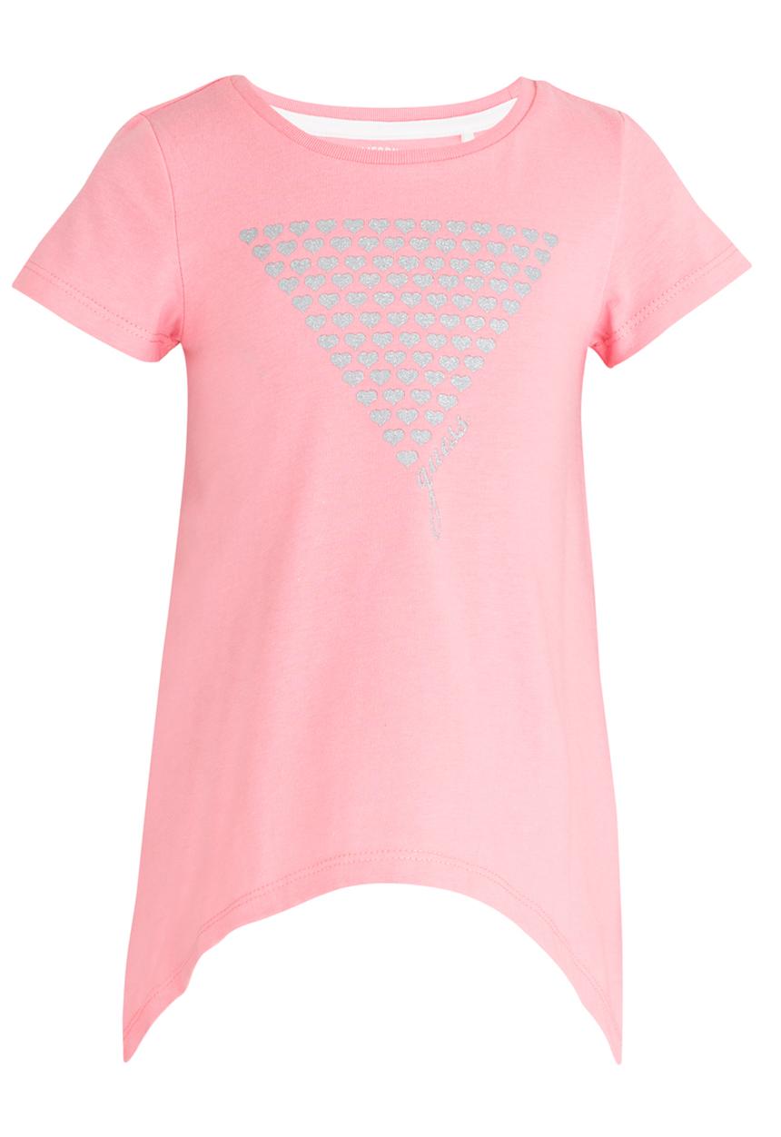 GUESS - Girls Tri Hearts Tee Mid Pink