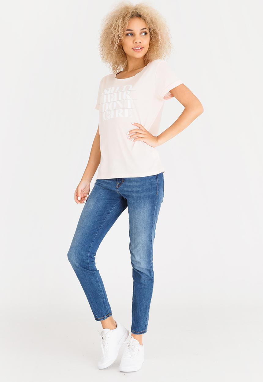 GUESS - Short Sleeve Logo Tee Pale Pink
