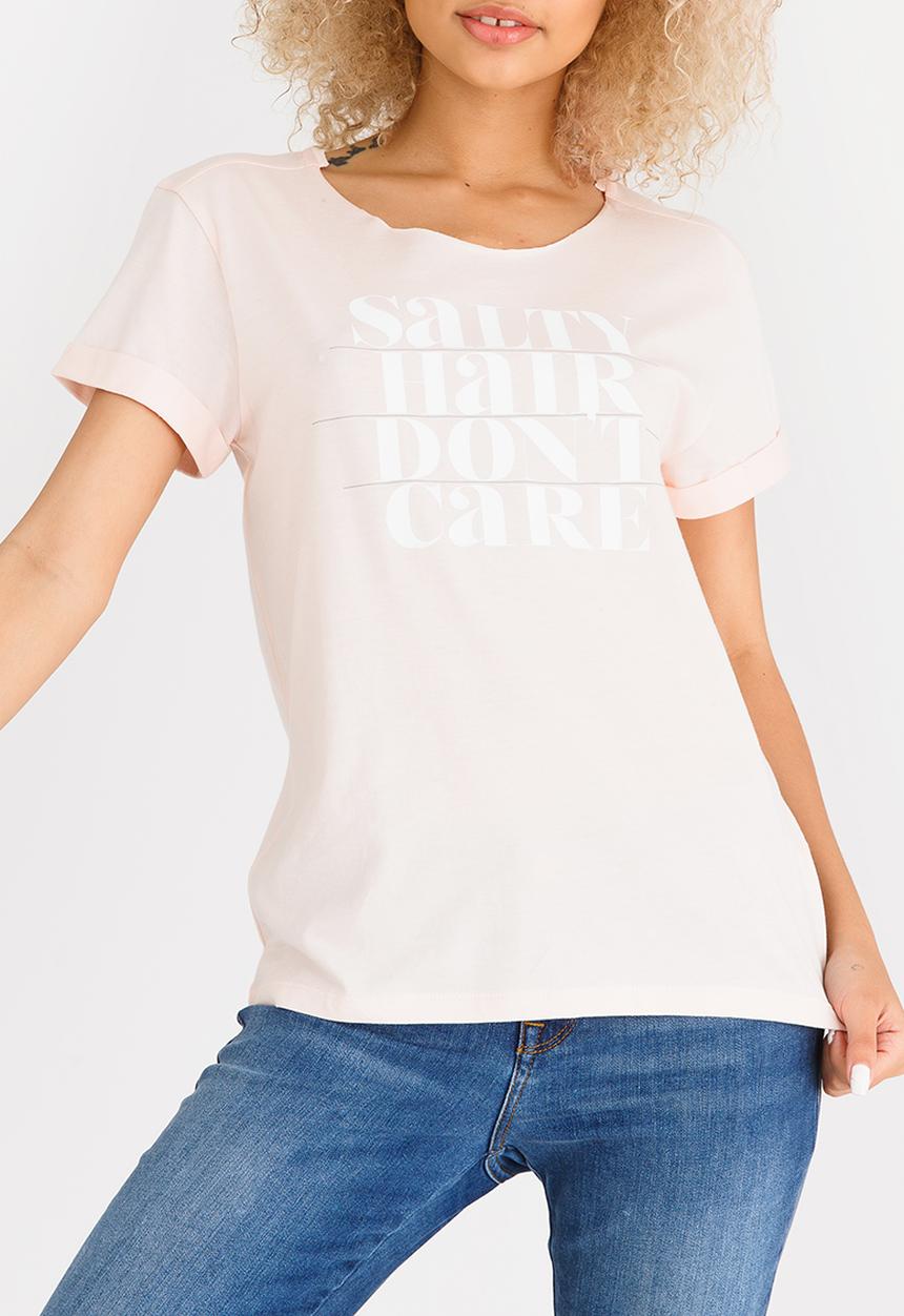 GUESS - Short Sleeve Logo Tee Pale Pink
