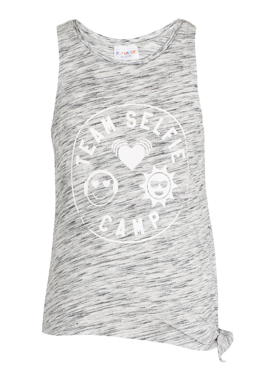 Pop Candy - Tie Front Vest Multi-colour