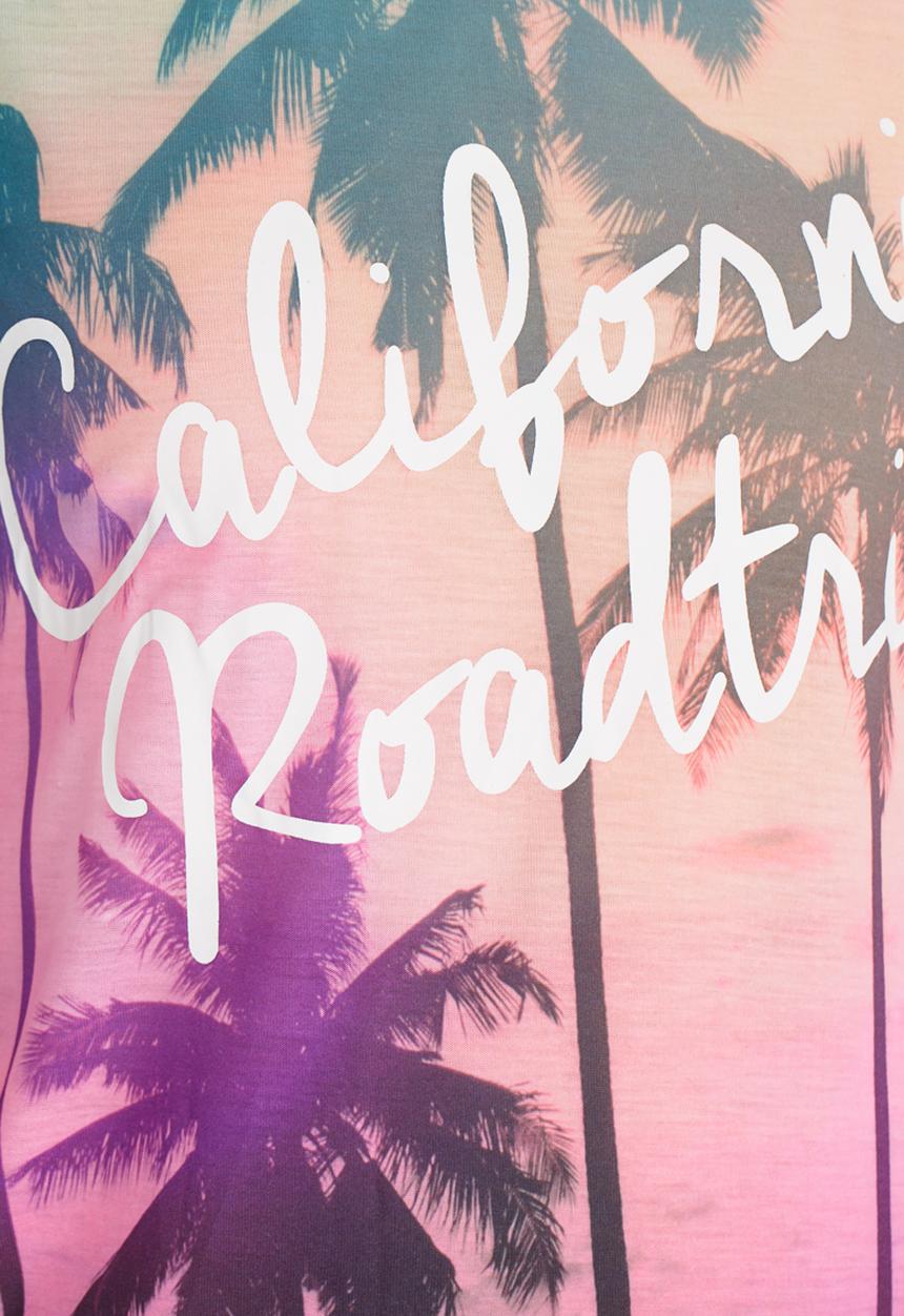 Pop Candy - Printed Sleeveless Tee Mid Pink