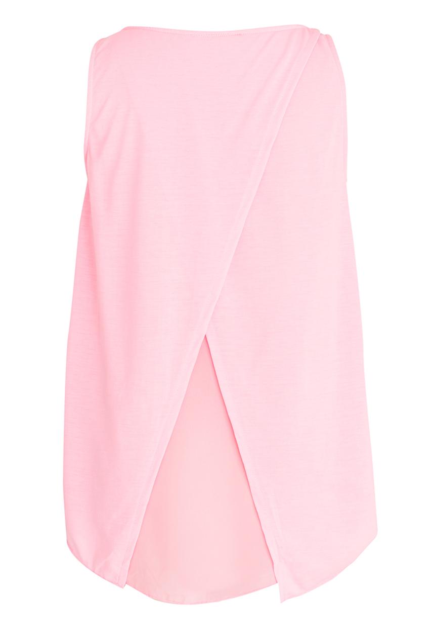 Pop Candy - Printed Sleeveless Tee Mid Pink