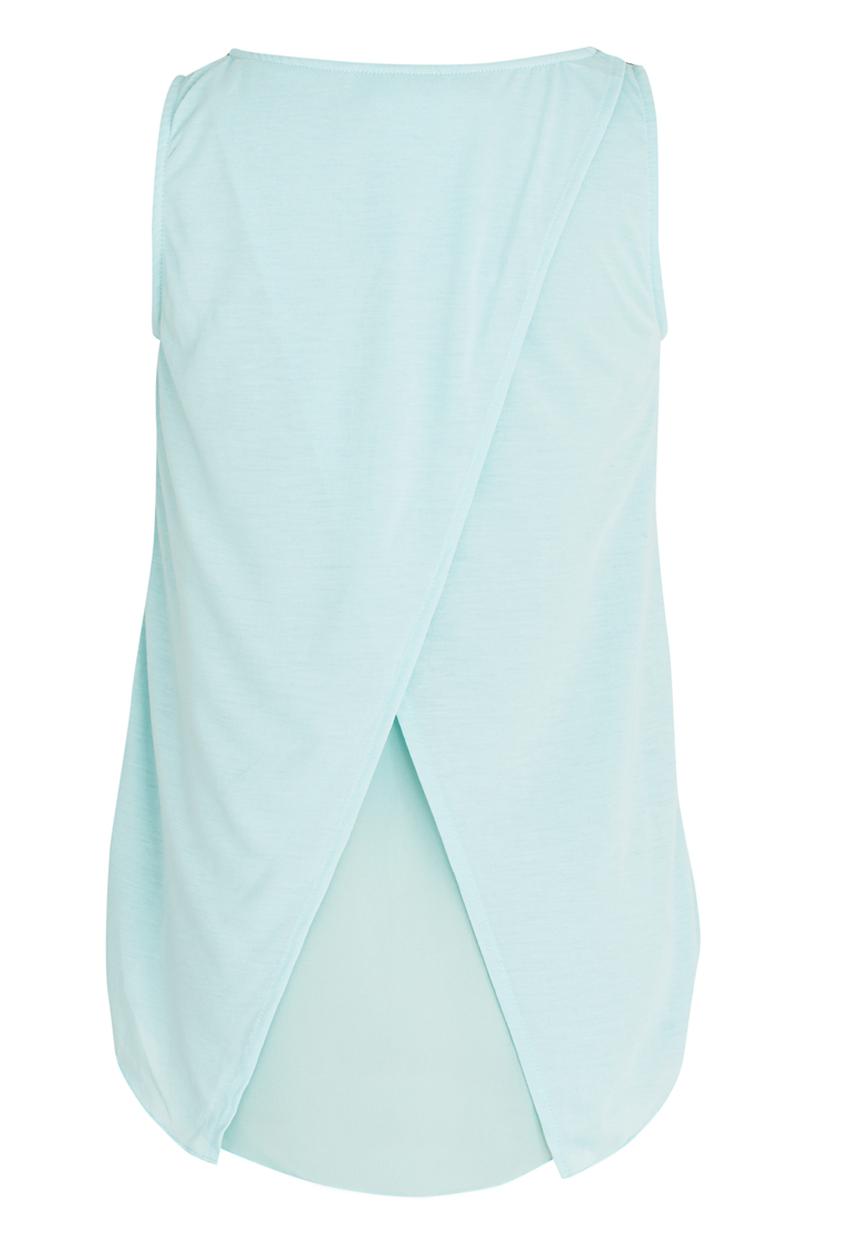 Pop Candy - Printed Sleeveless Tee Blue