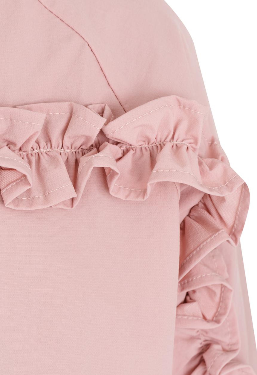 Pop Candy - Frill Detail Bomber Pale Pink
