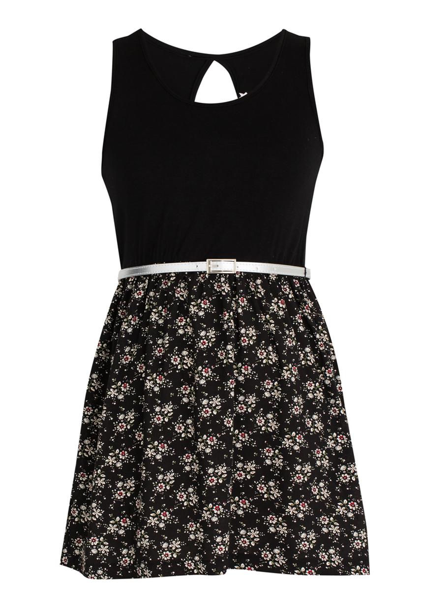 Rebel Republic - Combo Dress Black