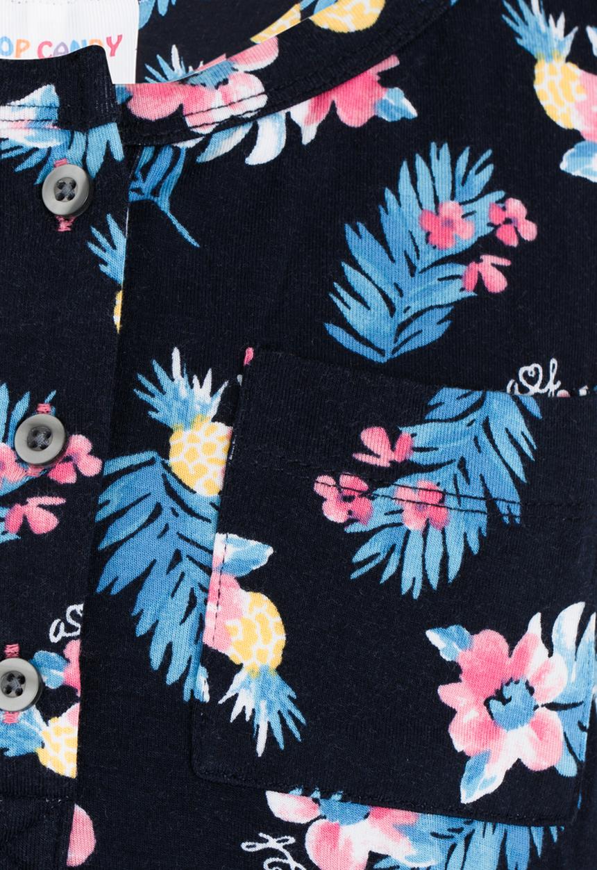 Pop Candy - Girls Printed Playsuit Navy
