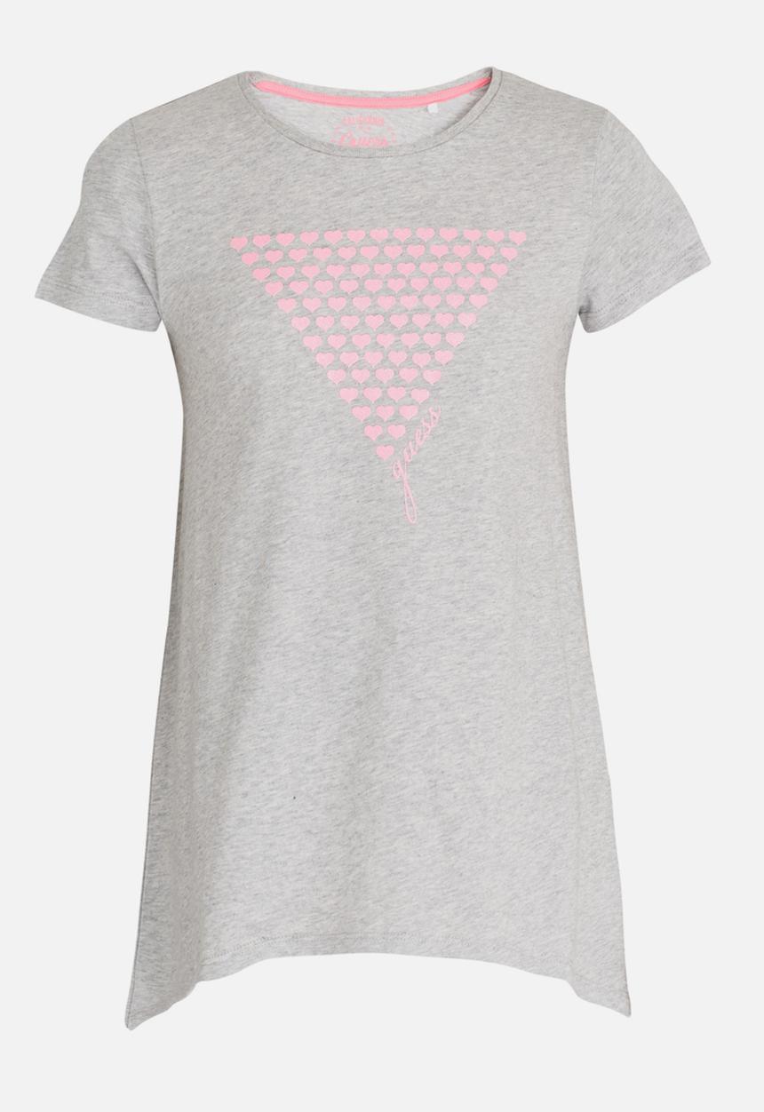 GUESS - Girls Tri Hearts Tee Grey