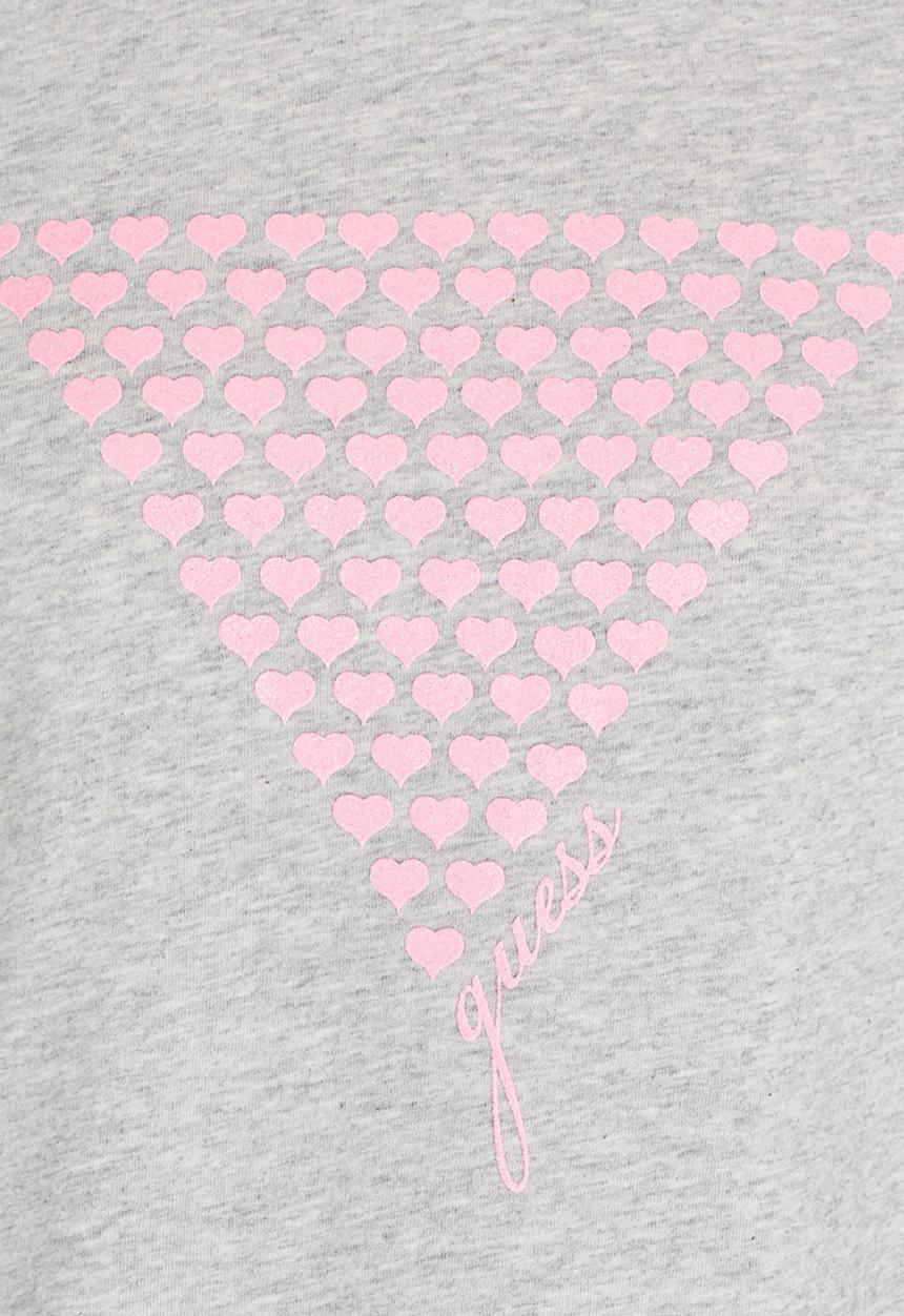 GUESS - Girls Tri Hearts Tee Grey