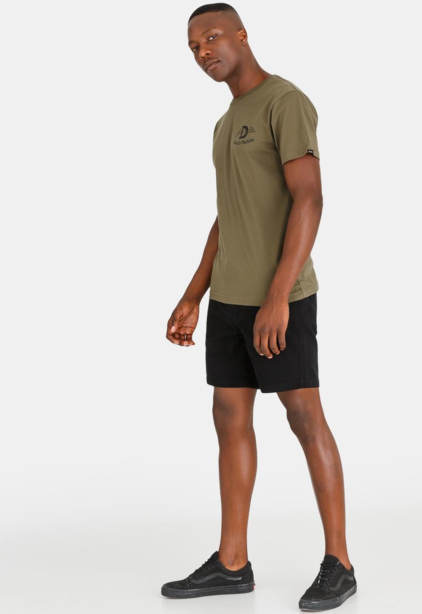 Deus Ex Machina - Heaven Zip Crew Neck Tee Khaki Green